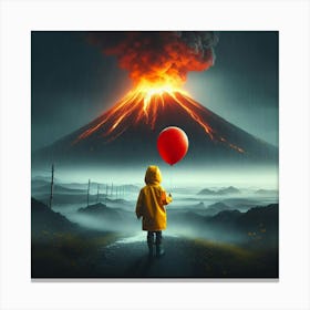 Red Balloon In The Sky Canvas Print