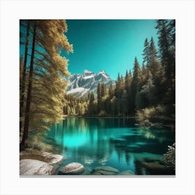 Lake In The Mountains 8 Canvas Print