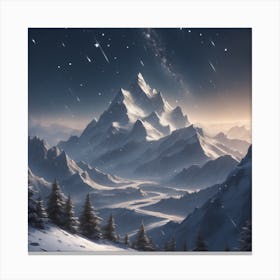 Snowy Mountains 13 Canvas Print