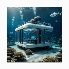 Underwater House 2 Canvas Print