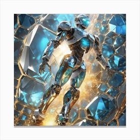 Robot With Diamonds Canvas Print