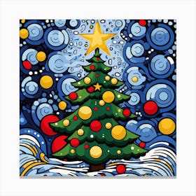 Christmas Tree - Abstract Christmas Canvas Print