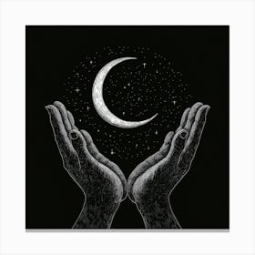 Crescent And Moon Canvas Print