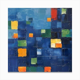 Blue Squares 6 Canvas Print