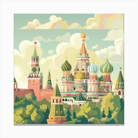 Moscow St Basil'S Cathedral 4 Canvas Print