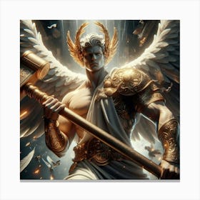 Angel With A Hammer Canvas Print