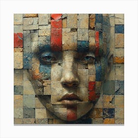 Face Made Of Bricks Canvas Print