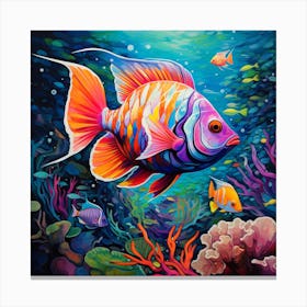 Colorful Fish Painting Canvas Print
