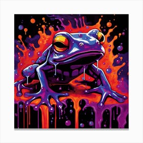 Frog melting Canvas Print