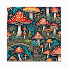 Mushroom Forest Canvas Print