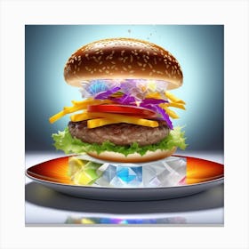 Hamburger On Ice Canvas Print