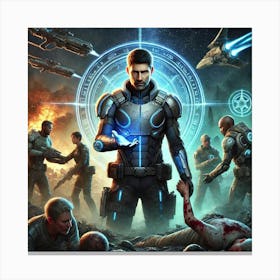 A Sci Fi Themed Scene Showcasing Ronan Ashheart De Moral Canvas Print