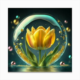 Tulip In A Bubble Canvas Print