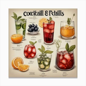 Default Ingredients For Cocktails In Unusual Combinations Aest 0 Canvas Print