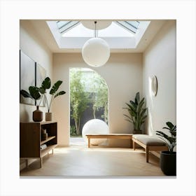 Hallway With Skylight Canvas Print