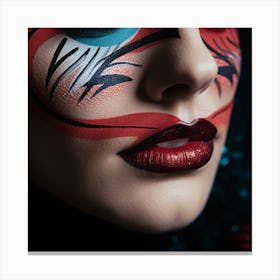 Woman With Makeup Canvas Print