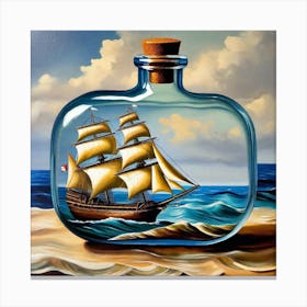 Ship In A Bottle 1 Canvas Print