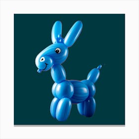 Balloon Donkey (blue) Canvas Print