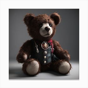 Teddy Bear In A Vest Canvas Print