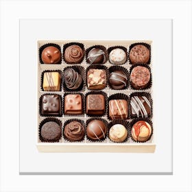 Chocolates In A Box 9 Canvas Print