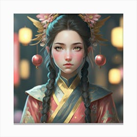 Miko Sakura Canvas Print