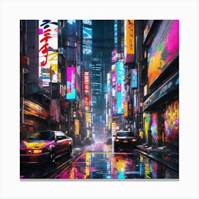 Neon City 13 Canvas Print