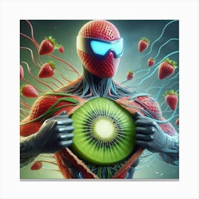 Spider-Man With Kiwi Canvas Print