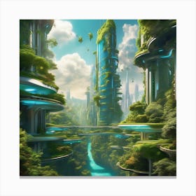 A.I. Blends with nature 10 Canvas Print