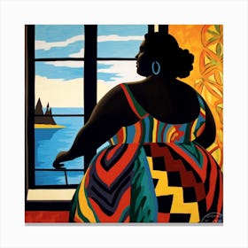 Woman By The Window 1 Canvas Print