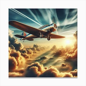 Airplane In The Sky 2 Canvas Print