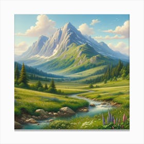 Landscape Painting Canvas Print