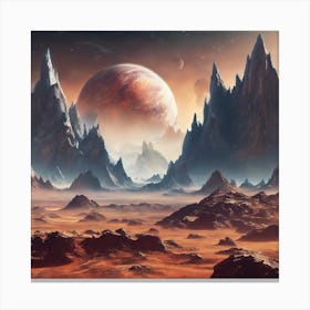 591757 Mountain Range On A Planet In Space Xl 1024 V1 0 Canvas Print