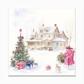 Christmas In The Country Canvas Print