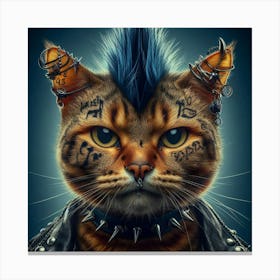 Punk Cat Canvas Print