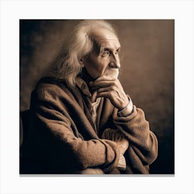 Portrait Of Albert Einstein Canvas Print