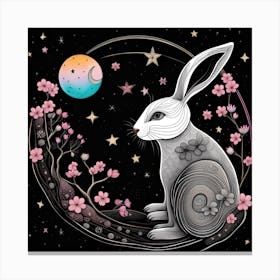 Chinese zodiac rabbit Canvas Print