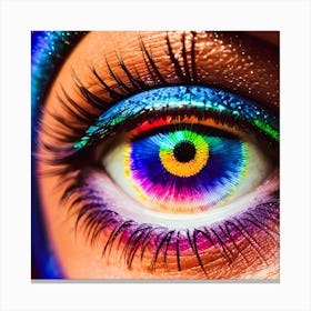 I Put An Eye On You Serie, Rainbow Eye Canvas Print