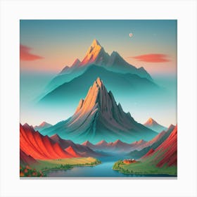 Mountain Landscape Canvas Print