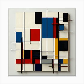  Bauhaus Midcentury Abstract AI  Canvas Print