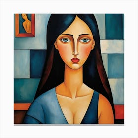 Contemporary Artwork Inspired By Amadeo Modigliani Art print 1 Canvas Print