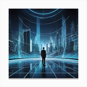 Futuristic Cityscape 8 Canvas Print