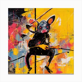 Mouse On A Pole Canvas Print