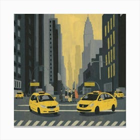 New York City Taxis 1 Canvas Print