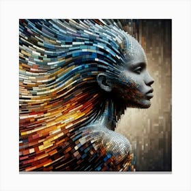 Abstract Portrait Of A Woman Canvas Print