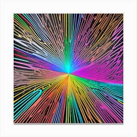 Abstract Rainbow Burst 2 Canvas Print