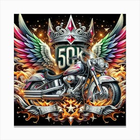 50k - Harley Davidson Canvas Print