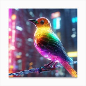 646491 A Colorful Bird Made Of Translucent Crystal Perche Xl 1024 V1 0 1 Canvas Print