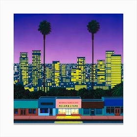 Hiroshi Nagai - City Pop At Night, A Canvas Print