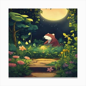 Fox In The Forest Canvas Print