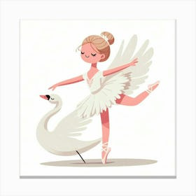 A swan ballerina Canvas Print